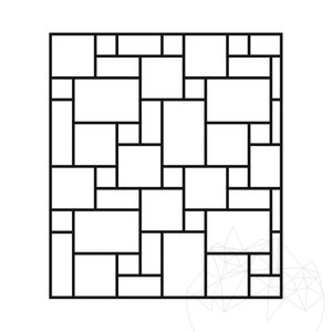 Jeu de motifs français en marbre broussailleux Kavala, 2 cm