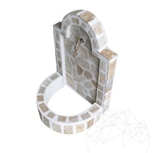 Cismea Small Garden, Traditional, Freestanding - Placage de pierre polygonale, Rhodos Slate, 80 x 55 cm, 70 kg