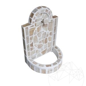 Cismea Large Garden, Traditional, Freestanding - Polygonal stone veneered, Rhodos Slate, 105 x 70 cm, 85 kg