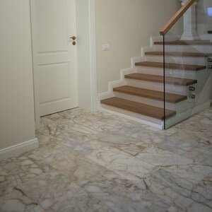Marbre Arabescato Oro Poli, 60 x 30 x 2 cm, Translucide