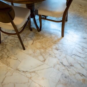 Marbre Arabescato Oro Poli, 60 x 30 x 2 cm, Translucide