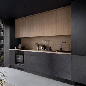 Ardoise flexible SKIN MicroStone 1mm - Black Line, 244 x 122 cm | Pierre ultra-flexible pour murs, meubles, parements