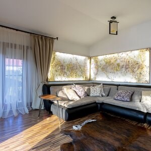 Ardoise flexible translucide SKIN 2mm - Indian Autumn, 210 x 105 cm | Lumière d'ambiance, intérieur et extérieur