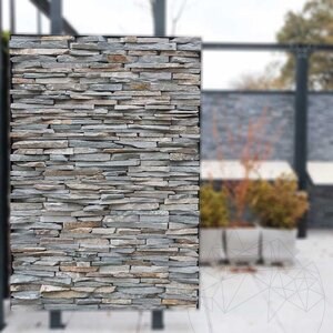 Ardoise Kavala 3D Strips | Pierre décorative pour bardage vertical, extérieur-intérieur (10-12/palette)