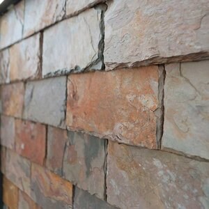 Ardoise Multicolore Nature et Ciselée 15 x 30cm - (Toit / Vertical) - Liquidation stock