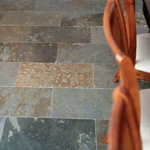 Noisette Multicolore Ardoise Riven, 60 x 30 x 1 cm