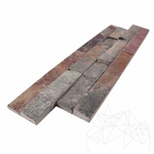 Panneau de revêtement mural en ardoise Mini Multi "Z" 15 x 60 x 0,8-1,2 cm