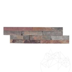 Panneau de revêtement mural en ardoise Mini Multi "Z" 15 x 60 x 0,8-1,2 cm