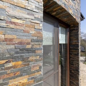 Panneau de revêtement mural en ardoise Mini Multi "Z" 15 x 60 x 0,8-1,2 cm
