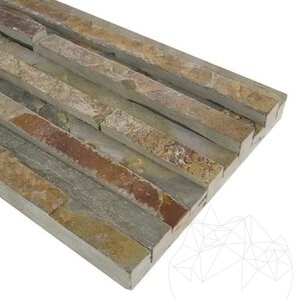 Panneau de revêtement mural Multi Slate Stripes, 15 x 60 cm