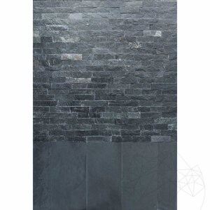 Alpi Alpi Natur vert ardoise, 5cm x LL x 1.3cm | Pierre décorative - Dalles verticales, extérieur-intérieur (25sqm/palette)