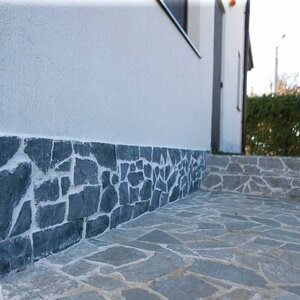 Laguna Green Polygonal Slate - Pierre naturelle pour façades intérieures/extérieures, pavages et allées