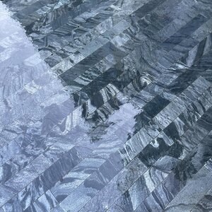 Ardoise naturelle argentée, brossée (antidérapante), 60 x 10 x 1 cm | Idéal pour l'extérieur/l'intérieur, Vertical/Orizontal