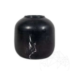 Vase autographe Bari Marbre Nero, 20 x 19 cm