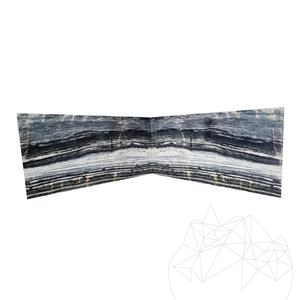 Dalle en marbre Azur Black Poli, 2 cm