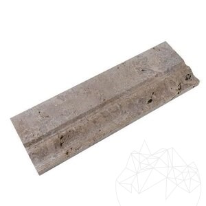 Moulure M10 en travertin de Noce, 12.5 x 30.5 x 2 cm
