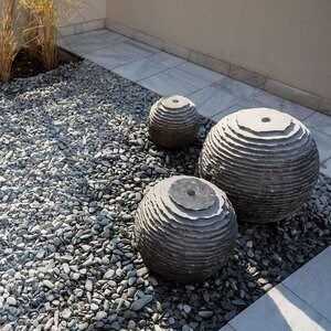 Sphère décorative anthracite gris, 30 cm