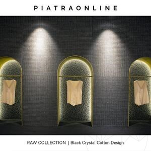 Dalle de Granit Black Crystal Cotton Design 1CM