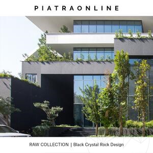 Dalle Black Crystal Rock Design 2CM