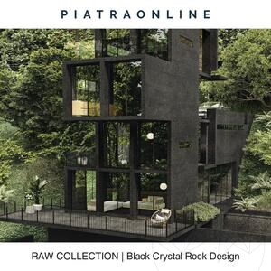 Dalle Black Crystal Rock Design 2CM