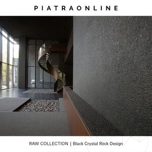 Dalle Black Crystal Rock Design 2CM