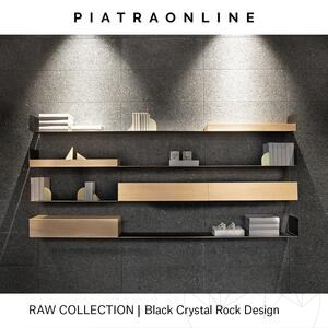 Dalle Black Crystal Rock Design 2CM