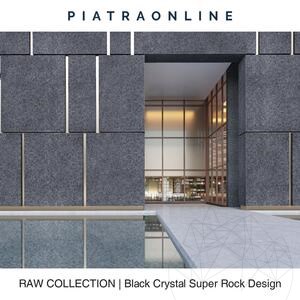 Dalle Black Crystal Super Rock Design 2CM
