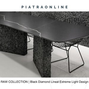 Dalle Black Diamond Lineal Extreme Light Design 2CM