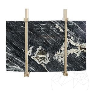 Black Galena Marble Polished Slab, 2 cm