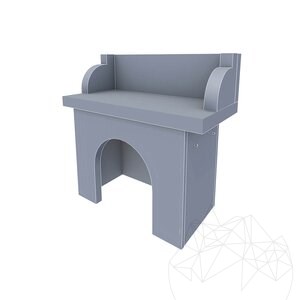 Table pour le grill  simple- Plaquée de pierre polygonale