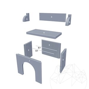 Table barbecue avec pierre fendue