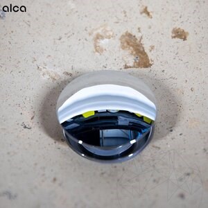 Alca Plast Bonde de lavabo Click clack, laiton chromé, 5/4", sans trop-plein, grand bouchon