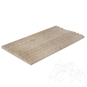 Travertin PREMIUM Latte rayé 15 cm x FL
