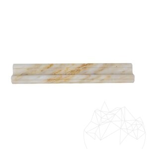 Bordure en marbre Arabescato Oro M17, 4.8 x 30.5 cm
