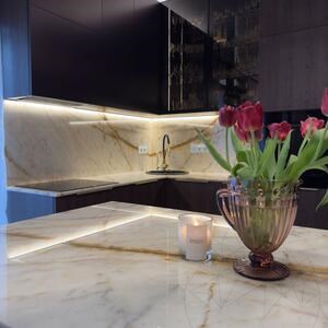 Calacatta Gold Pavé de Marbre Poli, 2 cm