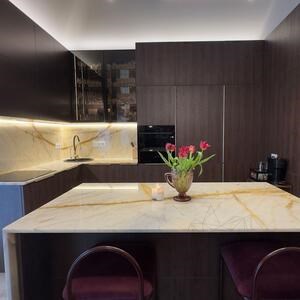 Calacatta Gold Pavé de Marbre Poli, 2 cm