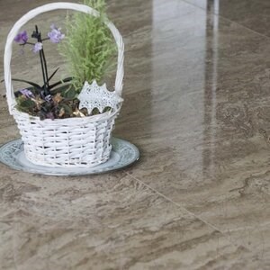 Latte PREMIUM Travertin poli à coupe transversale, 122 x 61 x 1.2 cm