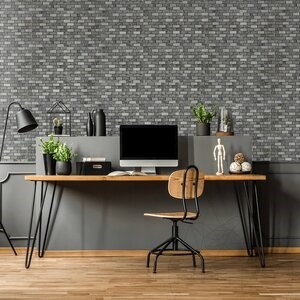 Mosaïque de marbre adouci/poli/sablé Ceppo Grey, 2.3 x 4.8 cm