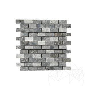 Mosaïque de marbre adouci/poli/sablé Ceppo Grey, 2.3 x 4.8 cm