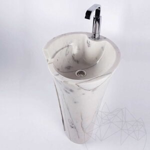 Lavabo, Autograph Calacatta Lilac Marble, 42 x 85 cm