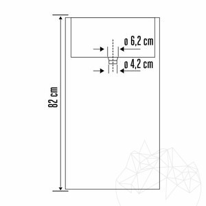 Lavabo de salle de bains, Travertin Autograph Classic, 45 x 82 cm