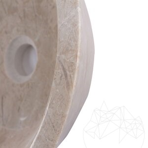 Lavabo de salle de bain, Marbre Beige RS-5, 42 x 15 cm