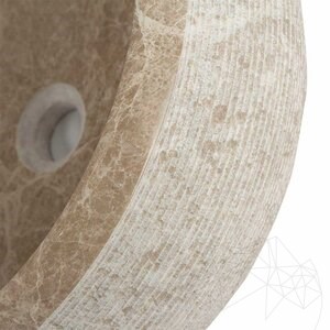 Lavabo de salle de bain, Marbre Light Emperador RS-24, 41 x 33.5 cm