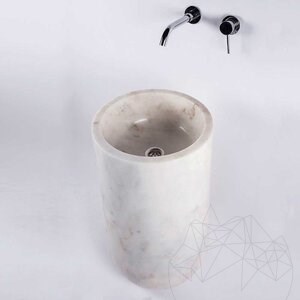 Lavabo de salle de bain, Autograph Arabescato Marble, 40 x 85 cm