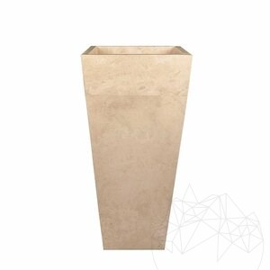 Lavabo, Travertin classique BAYK, 42 x 42 x 82 cm