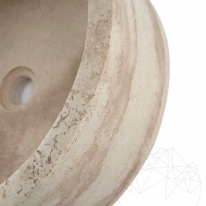 Lavabo de salle de bain, Travertin classique RS 22, 42 cm x 15 cm