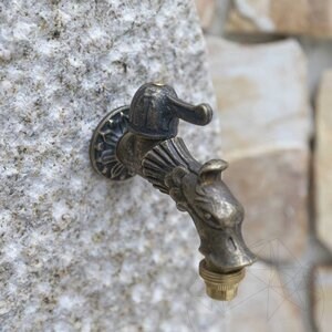 Padang Yellow Granite, 40 x 40 x 70 cm, Fontaine d'eau autoportante
