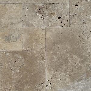 Travertin Classique – Opus Romain, Cross Cut, Non Bouché & Vieilli, Épaisseur 1,2 cm Economy
