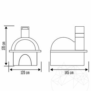 Cuptor Gradina Harmony - placat cu caramida refractara