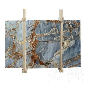 Bleu Fantastique Plaque de Marbre Polie, 2 cm
